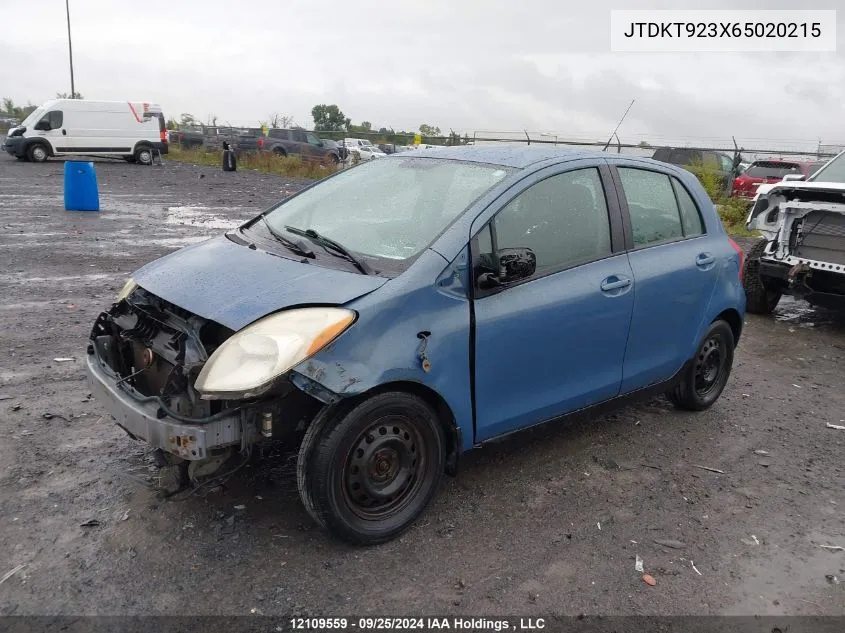 2006 Toyota Yaris VIN: JTDKT923X65020215 Lot: 12109559