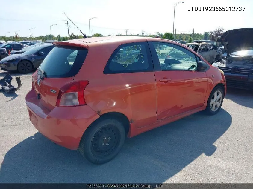 JTDJT923665012737 2006 Toyota Yaris