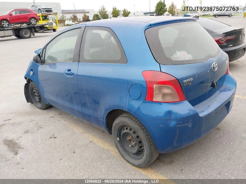 JTDJT923875072763 2007 Toyota Yaris