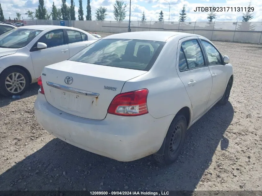 2007 Toyota Yaris VIN: JTDBT923171131129 Lot: 12089500