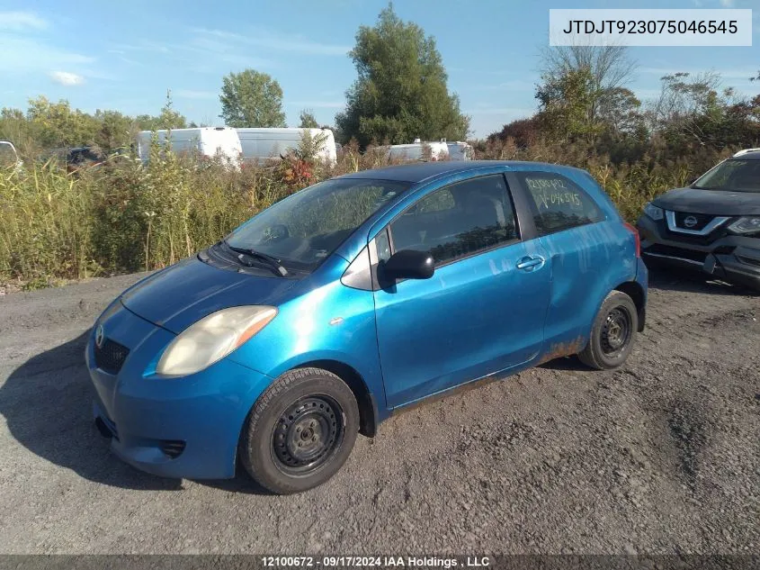 JTDJT923075046545 2007 Toyota Yaris