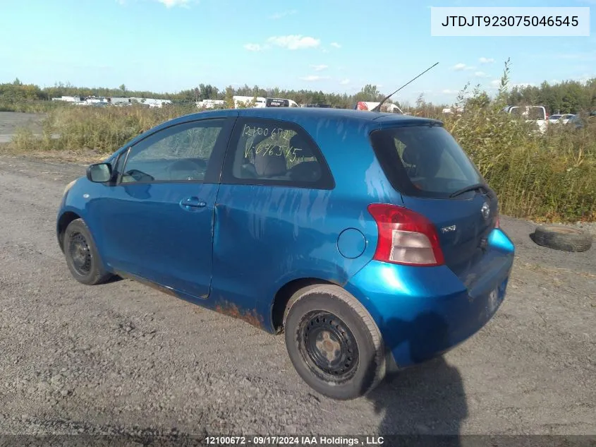 JTDJT923075046545 2007 Toyota Yaris