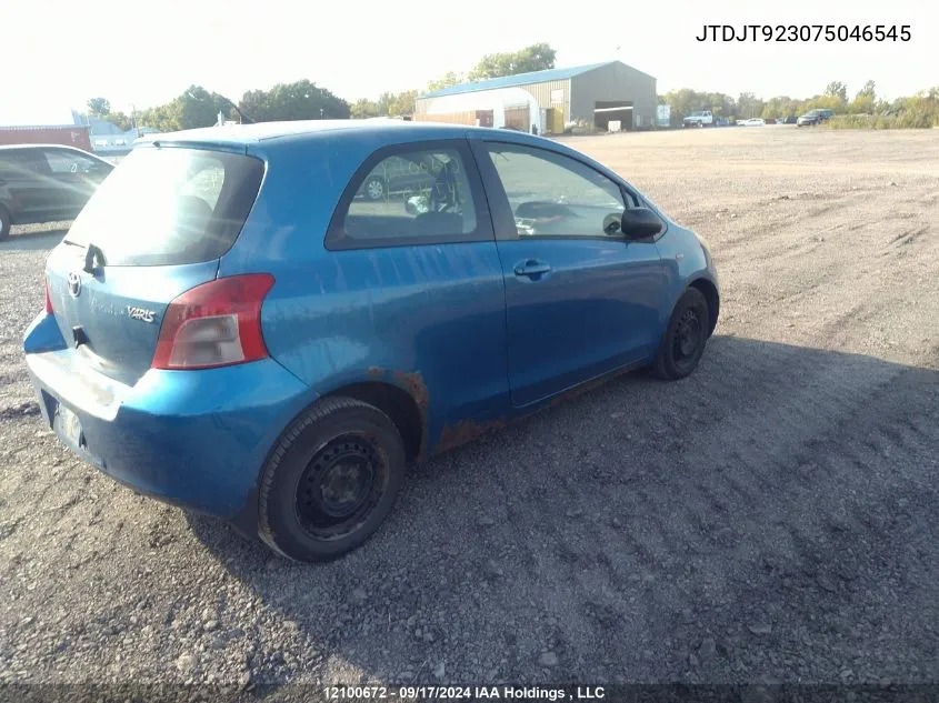 JTDJT923075046545 2007 Toyota Yaris