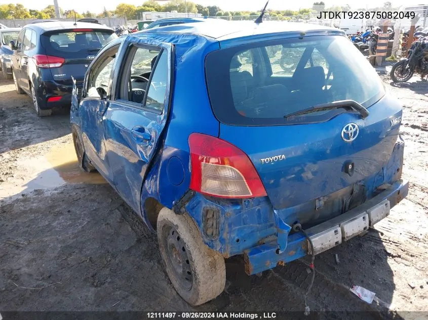 JTDKT923875082049 2007 Toyota Yaris