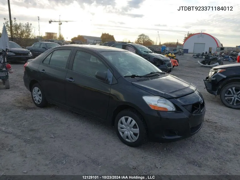 2007 Toyota Yaris VIN: JTDBT923371184012 Lot: 12129101