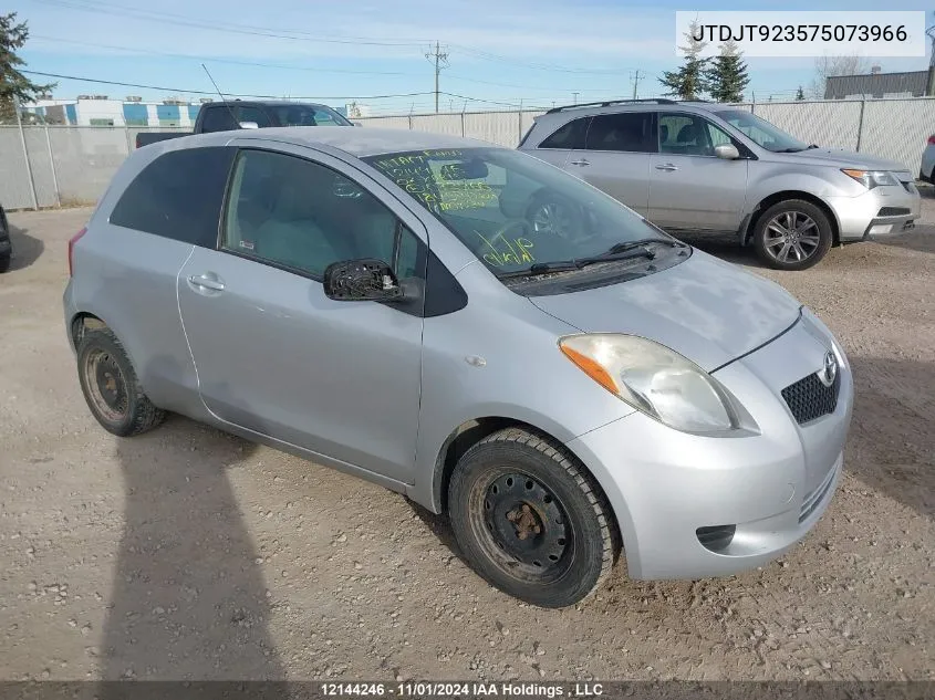 2007 Toyota Yaris VIN: JTDJT923575073966 Lot: 12144246