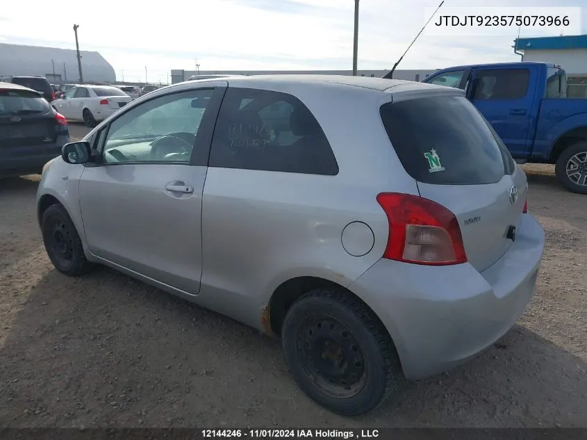 2007 Toyota Yaris VIN: JTDJT923575073966 Lot: 12144246