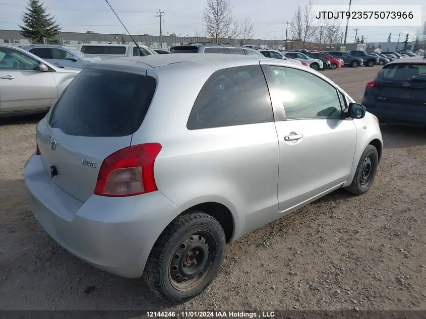 2007 Toyota Yaris VIN: JTDJT923575073966 Lot: 12144246