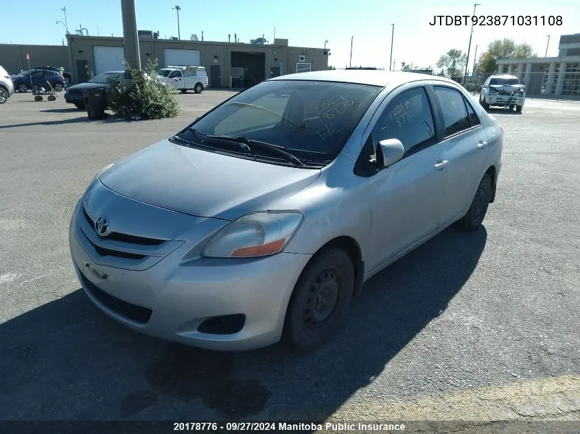 JTDBT923871031108 2007 Toyota Yaris