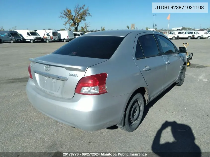 JTDBT923871031108 2007 Toyota Yaris