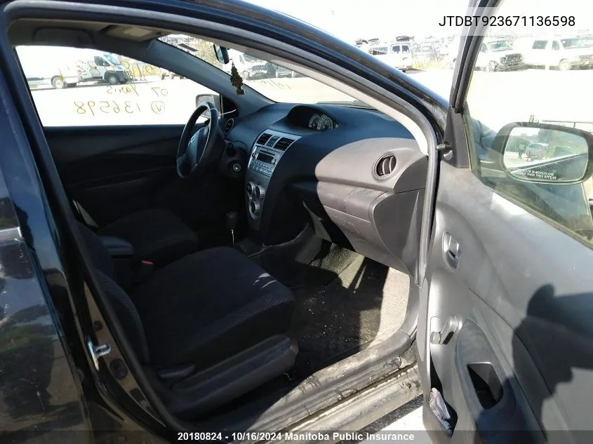 JTDBT923671136598 2007 Toyota Yaris