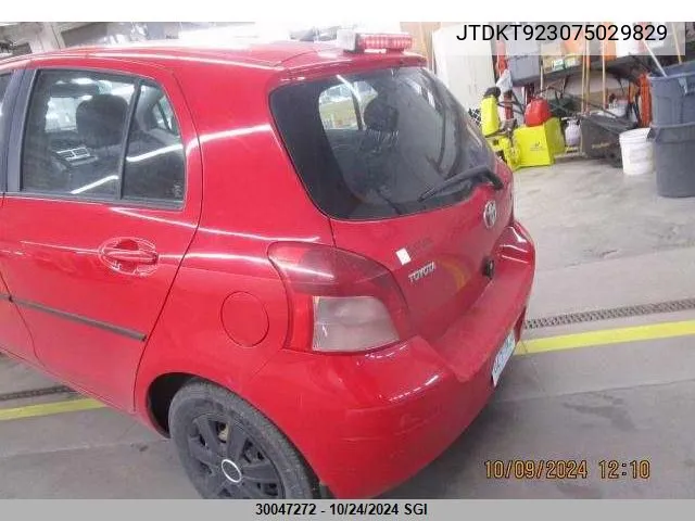 2007 Toyota Yaris VIN: JTDKT923075029829 Lot: 30047272