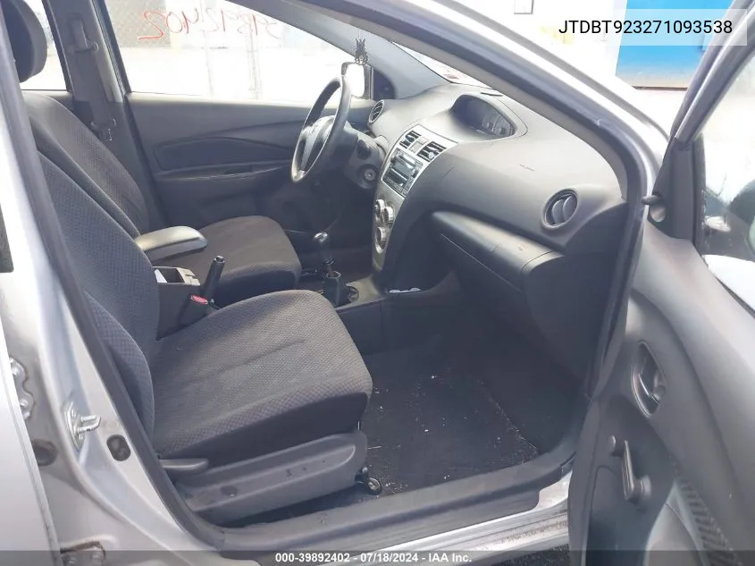 JTDBT923271093538 2007 Toyota Yaris