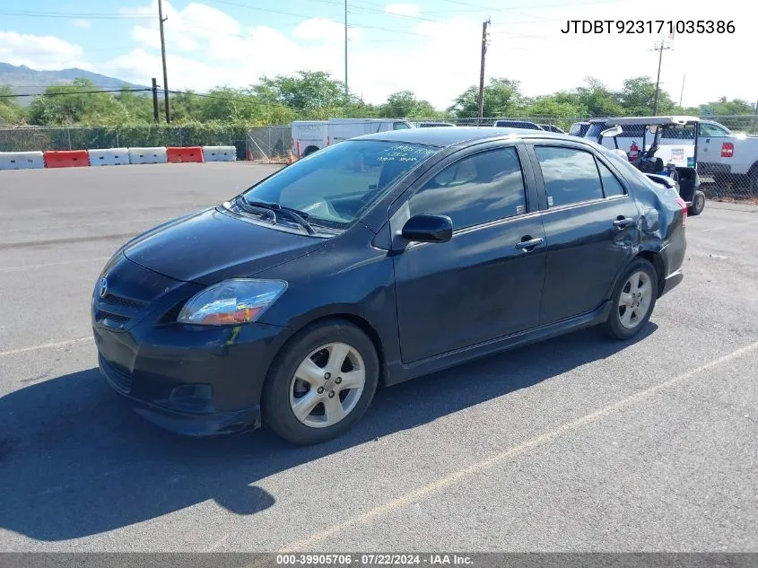 2007 Toyota Yaris S VIN: JTDBT923171035386 Lot: 39905706