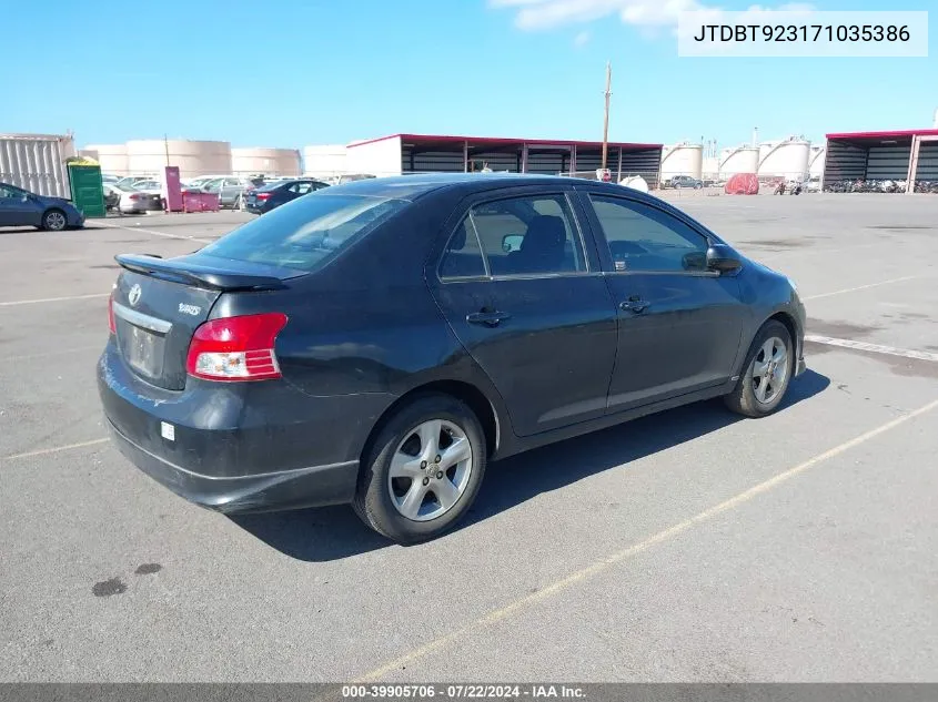 2007 Toyota Yaris S VIN: JTDBT923171035386 Lot: 39905706