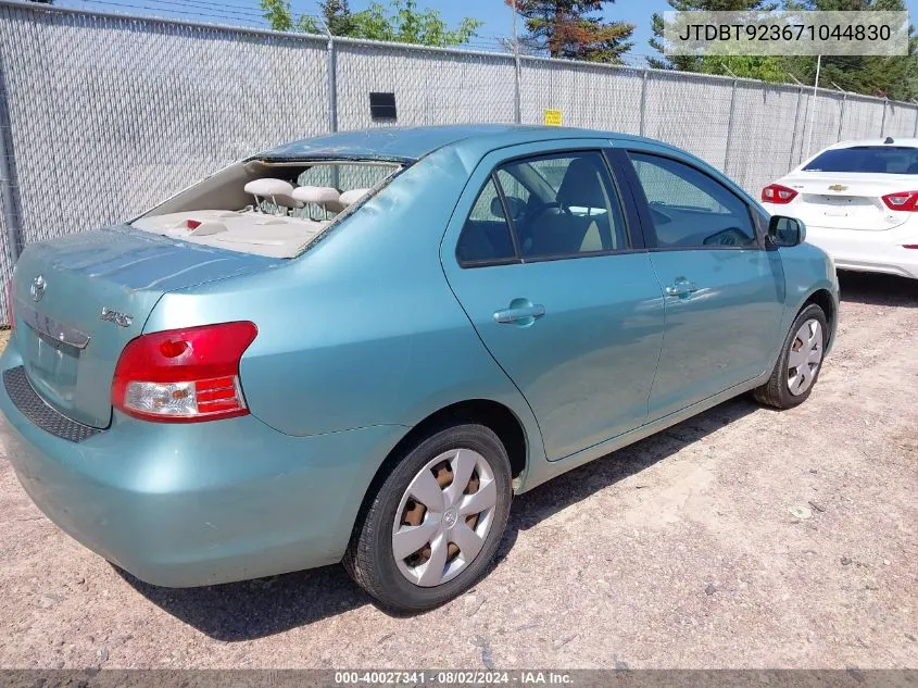 JTDBT923671044830 2007 Toyota Yaris