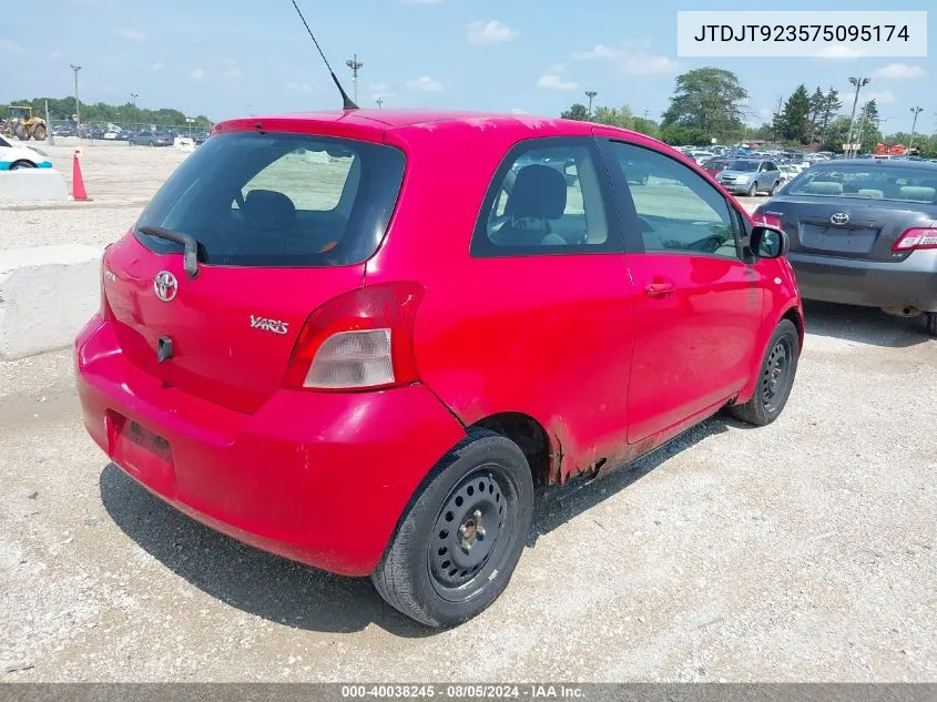 JTDJT923575095174 2007 Toyota Yaris