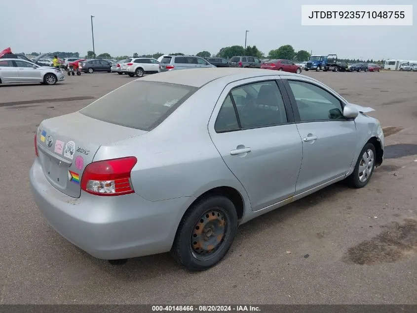 2007 Toyota Yaris VIN: JTDBT923571048755 Lot: 40148466