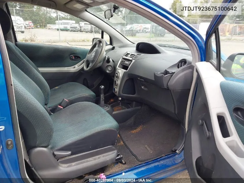 JTDJT923675100642 2007 Toyota Yaris