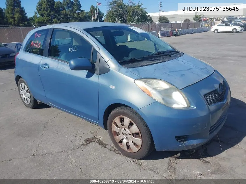 JTDJT923075135645 2007 Toyota Yaris