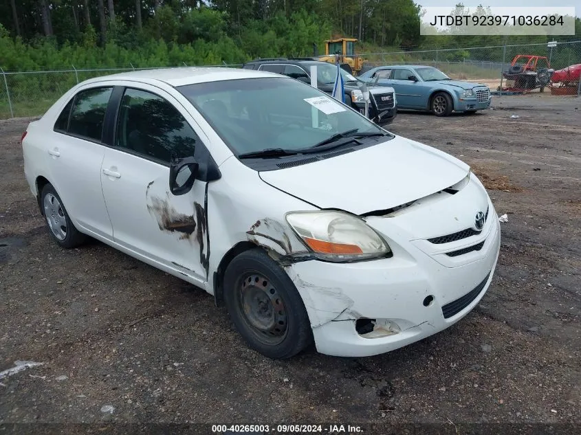 2007 Toyota Yaris VIN: JTDBT923971036284 Lot: 40265003