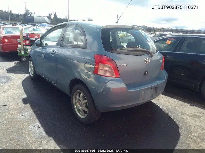 JTDJT903375110371 2007 Toyota Yaris