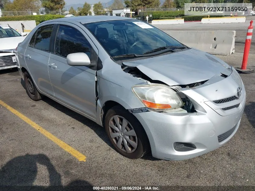 2007 Toyota Yaris VIN: JTDBT923X71159950 Lot: 40280321