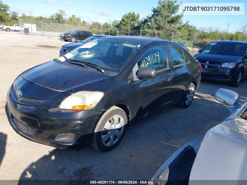 2007 Toyota Yaris VIN: JTDBT903171095798 Lot: 40291174