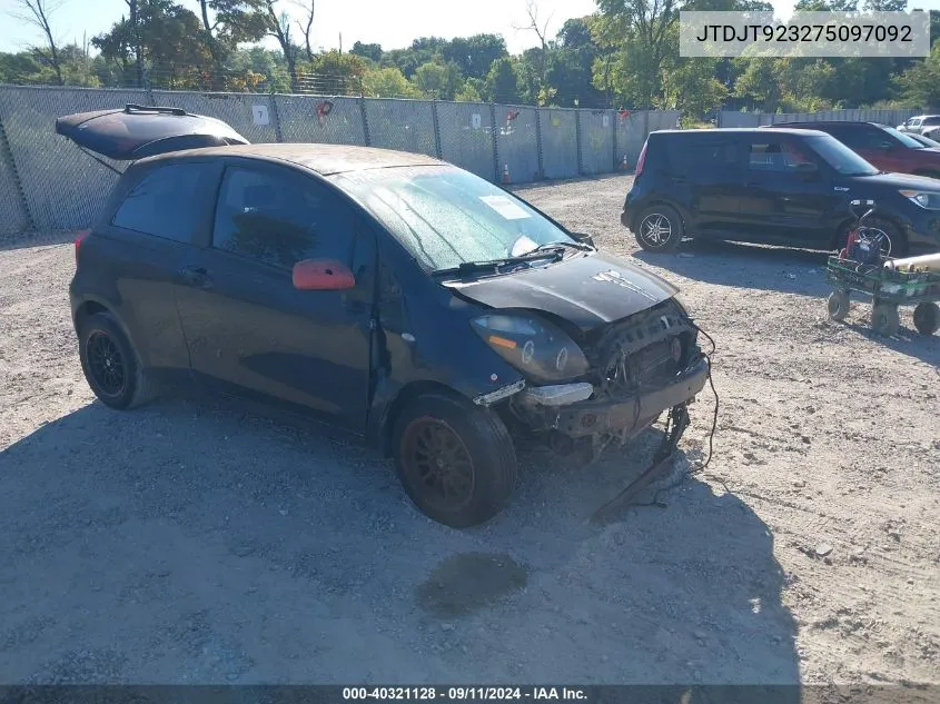 2007 Toyota Yaris VIN: JTDJT923275097092 Lot: 40321128