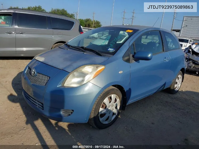 2007 Toyota Yaris VIN: JTDJT923975089863 Lot: 40370510