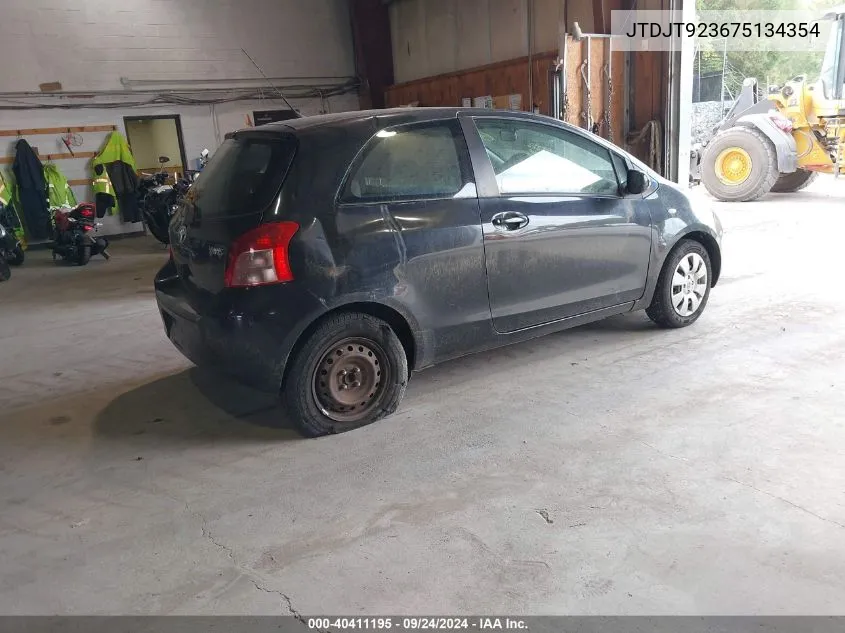 JTDJT923675134354 2007 Toyota Yaris