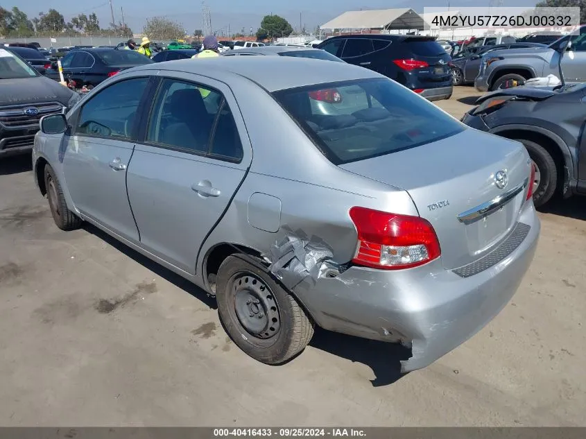 4M2YU57Z26DJ00332 2007 Toyota Yaris