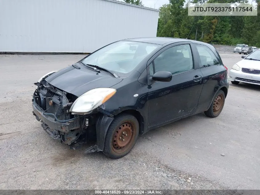 2007 Toyota Yaris VIN: JTDJT923375117544 Lot: 40418520