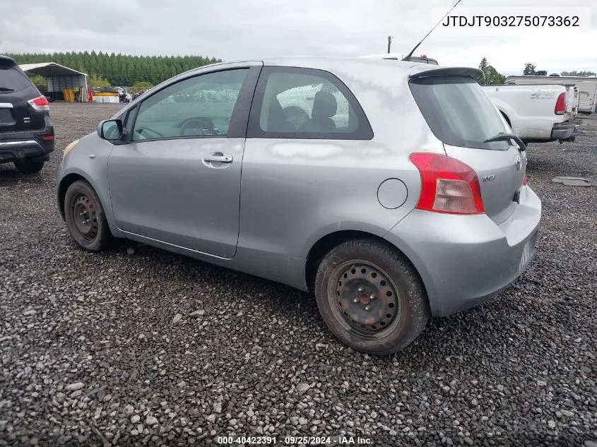 JTDJT903275073362 2007 Toyota Yaris