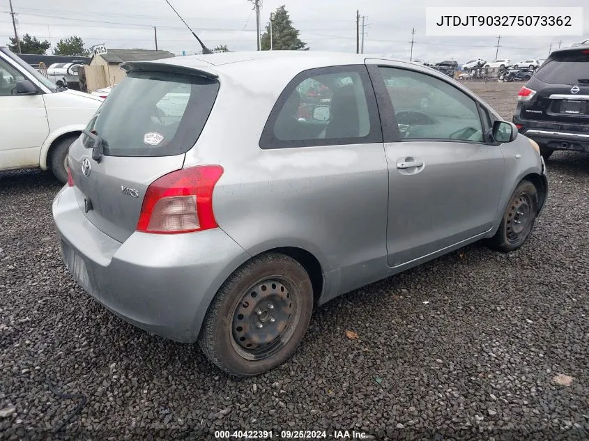 JTDJT903275073362 2007 Toyota Yaris