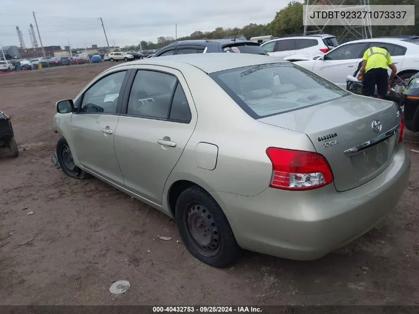 2007 Toyota Yaris VIN: JTDBT923271073337 Lot: 40432753