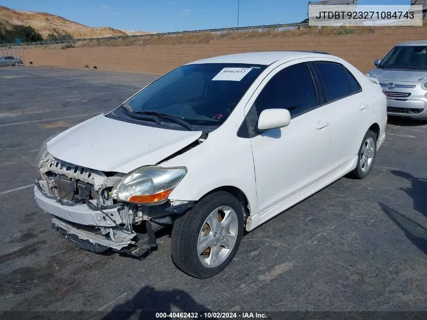 2007 Toyota Yaris S VIN: JTDBT923271084743 Lot: 40462432