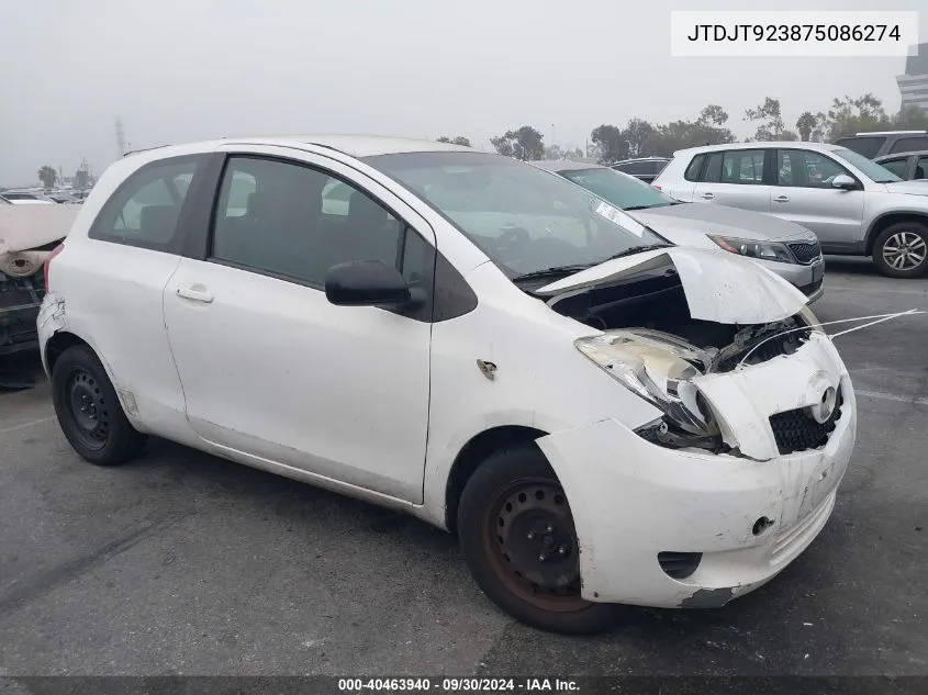 JTDJT923875086274 2007 Toyota Yaris