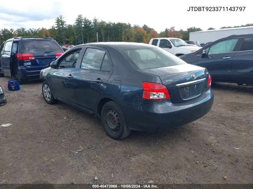 2007 Toyota Yaris VIN: JTDBT923371143797 Lot: 40473966