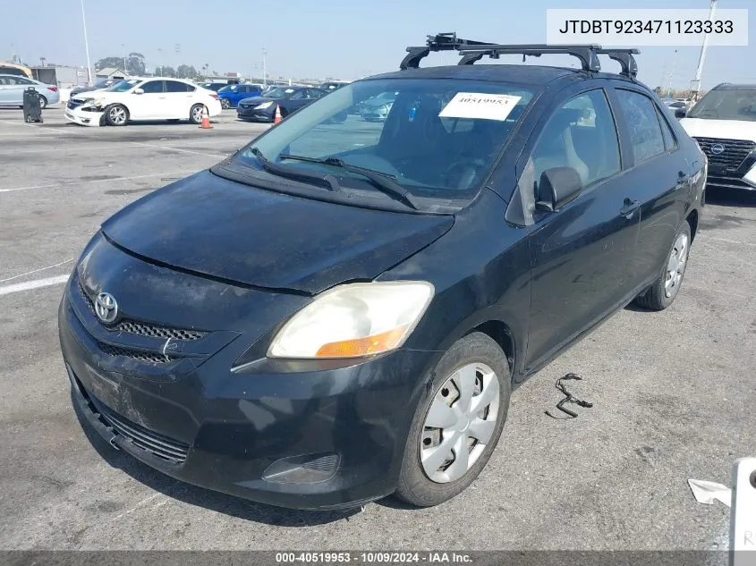 2007 Toyota Yaris VIN: JTDBT923471123333 Lot: 40519953