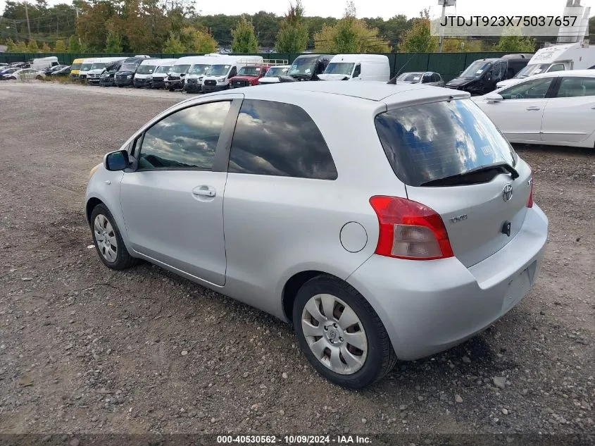 2007 Toyota Yaris VIN: JTDJT923X75037657 Lot: 40530562