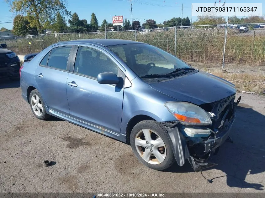 2007 Toyota Yaris S VIN: JTDBT903171165347 Lot: 40561052