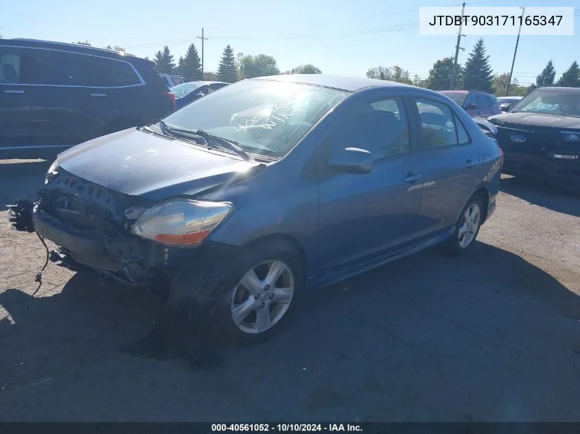 2007 Toyota Yaris S VIN: JTDBT903171165347 Lot: 40561052