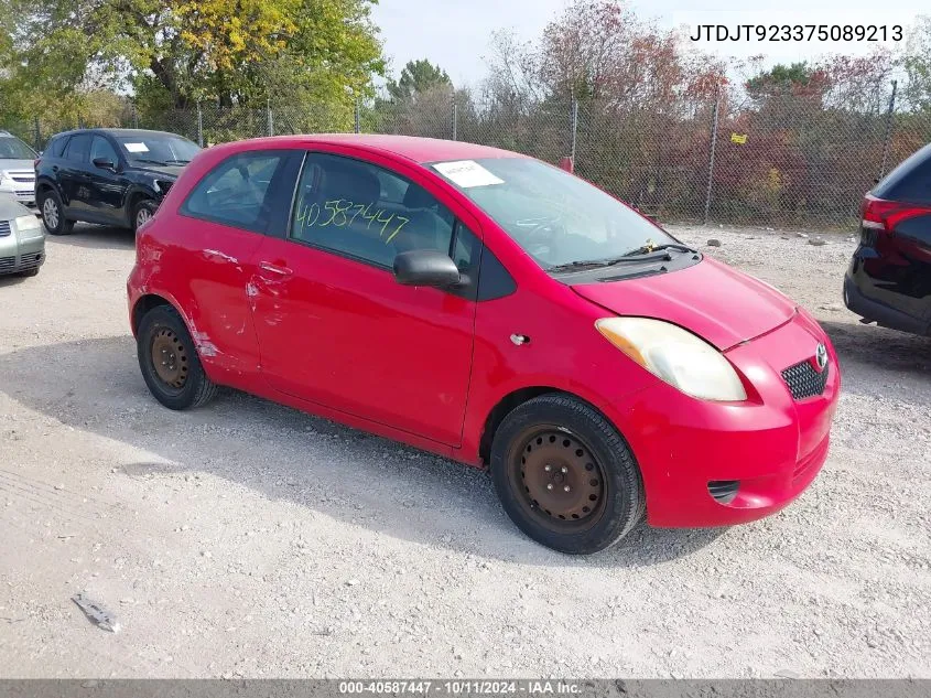 2007 Toyota Yaris VIN: JTDJT923375089213 Lot: 40587447