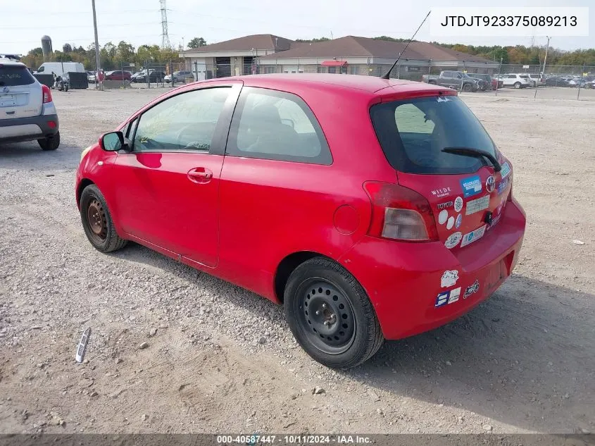 2007 Toyota Yaris VIN: JTDJT923375089213 Lot: 40587447