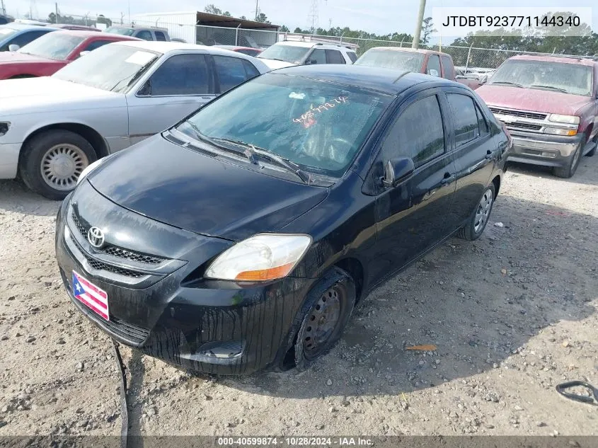 2007 Toyota Yaris VIN: JTDBT923771144340 Lot: 40599874