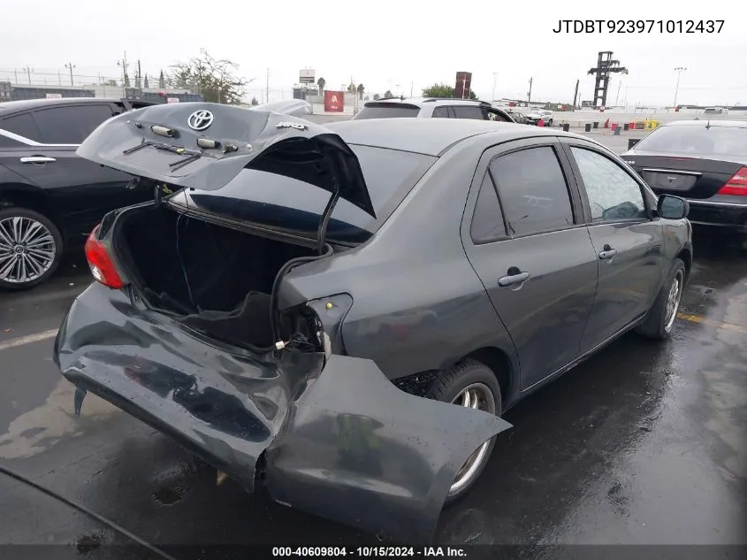 2007 Toyota Yaris VIN: JTDBT923971012437 Lot: 40609804