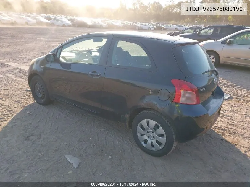 JTDJT923575080190 2007 Toyota Yaris