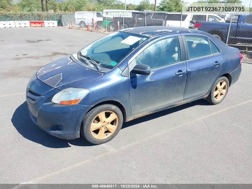 2007 Toyota Yaris S VIN: JTDBT923671059795 Lot: 40646517