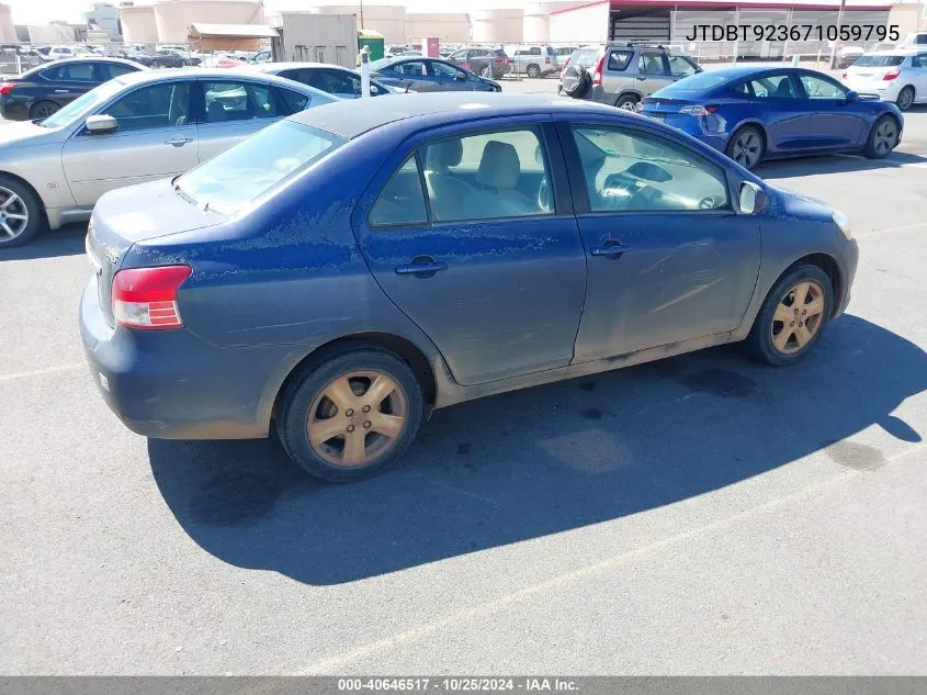 2007 Toyota Yaris S VIN: JTDBT923671059795 Lot: 40646517